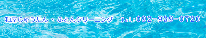 粕屋じゅうたん・ふとんクリーニング
Tel : 092-939-0720